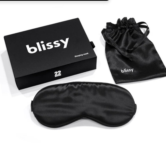 blissy Other - NWT Blissy 100% mulberry silk black sleep mask.
